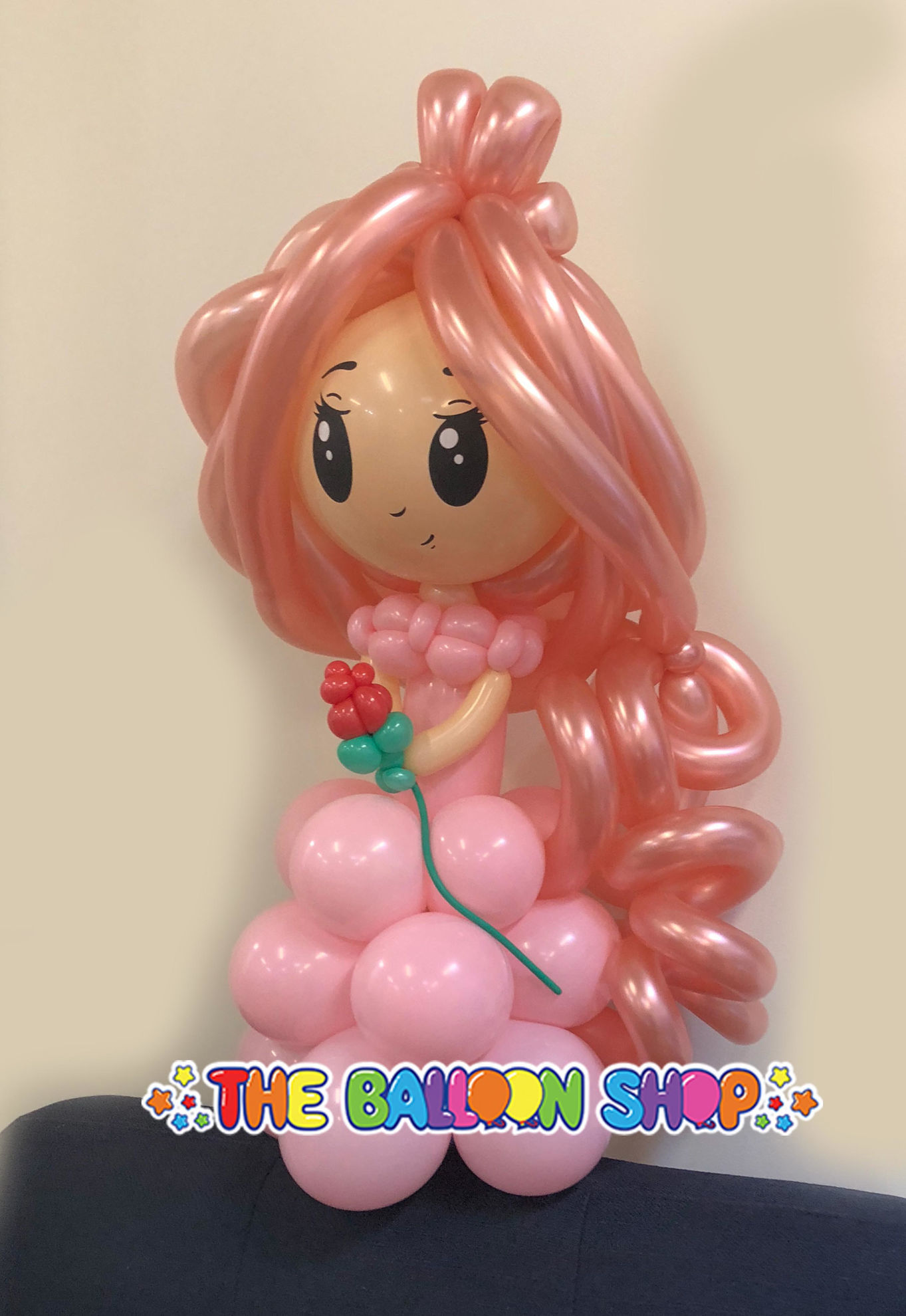Picture of Princess with Rose - Balloon Centerpiece -2ft