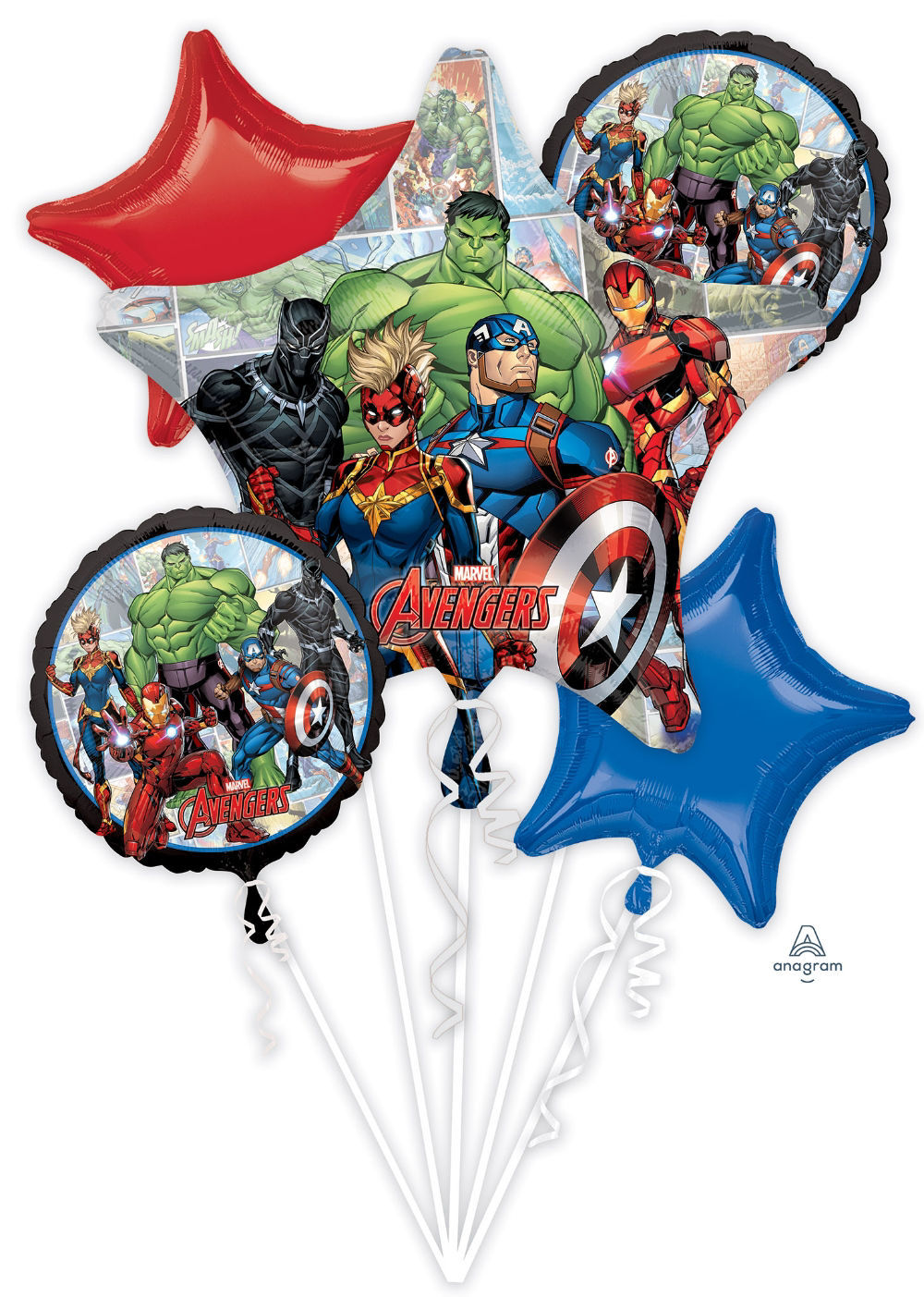 Picture of Avengers Marvel Powers Unite - Foil Balloon Bouquet (5 pc)