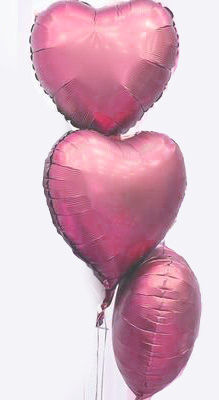Picture of 18" Chrome Mauve Heart  (helium-filled)