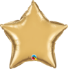 Picture of 20" Chrome Gold Star  (helium-filled)