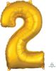 Picture of 26'' Gold Number 2 - Foil Balloon (helium-filled)