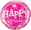Picture of 18''  Birthday Pink Sparkle Balloon (helium-filled)
