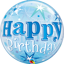 Picture of 22″ Birthday Blue Starburst Sparkle Single Bubble  (helium-filled)