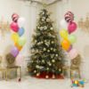 Picture of Festive Candy Swirl Balloon Bouquet of 9  (Helium)