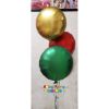 Picture of Festive Satin Luxe Circle Foil Balloon Bouquet ( 3 pc )