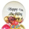 Picture of Personalized Birthday Balloon Bouquet with Clear stuffed Topper (10pc)