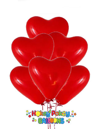 Picture of 15'' Heart Latex Balloon Bouquet (up to 50 balloons)