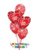 Picture of Mix & Match Red Hearts  Valentine's Balloon Bouquet of 5