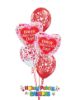 Picture of Double Hearts Valentine's Balloon Bouquet of 5
