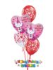 Picture of Double Hearts Valentine's Balloon Bouquet of 5