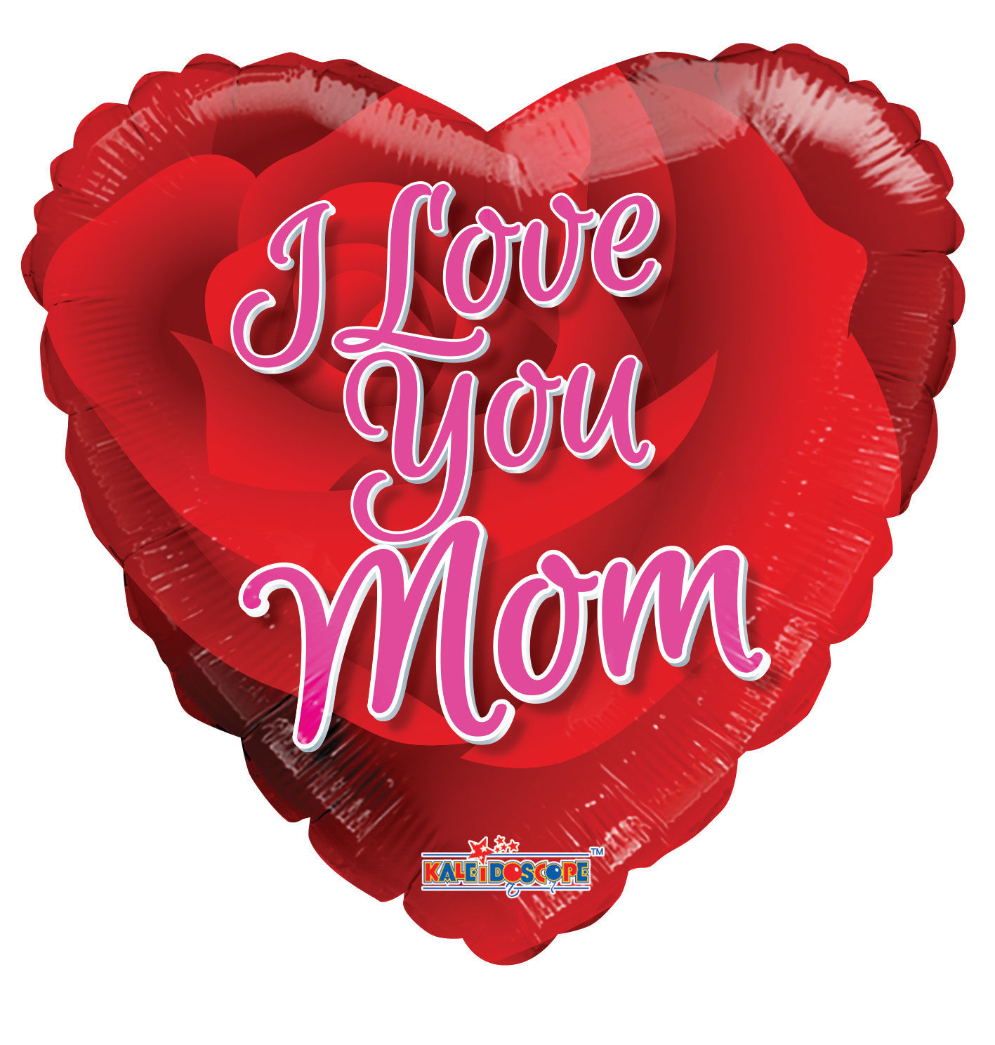 Picture of 18" I Love You Mom Rose - Foil Balloon  (helium-filled)