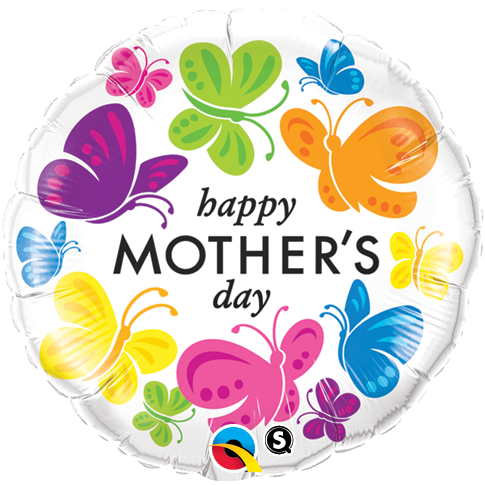 Picture of 18'' Mother's Day Vivid Butterflies - Foil Balloon  (helium-filled)