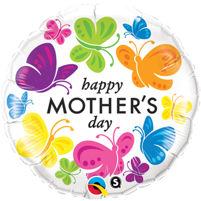 Picture of 18'' Mother's Day Vivid Butterflies - Foil Balloon  (helium-filled)