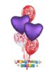 Picture of Double Hearts - Mother's Day Balloon Bouquet of 5