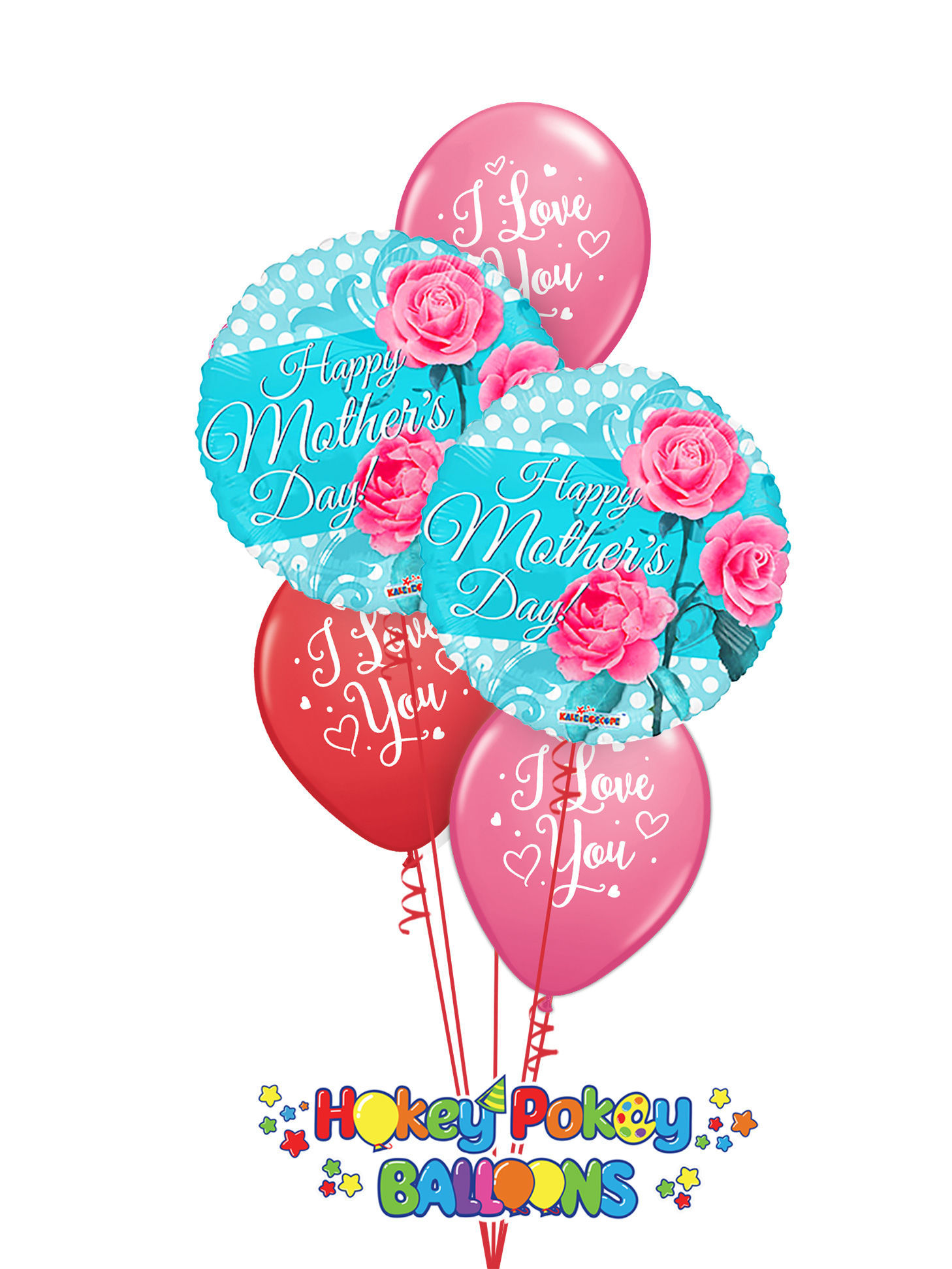 Picture of I love You - Mother's Day Balloon Bouquet of 5