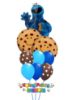 Picture of Cookie Monster Balloon Bouquet of 9 (helium filled)