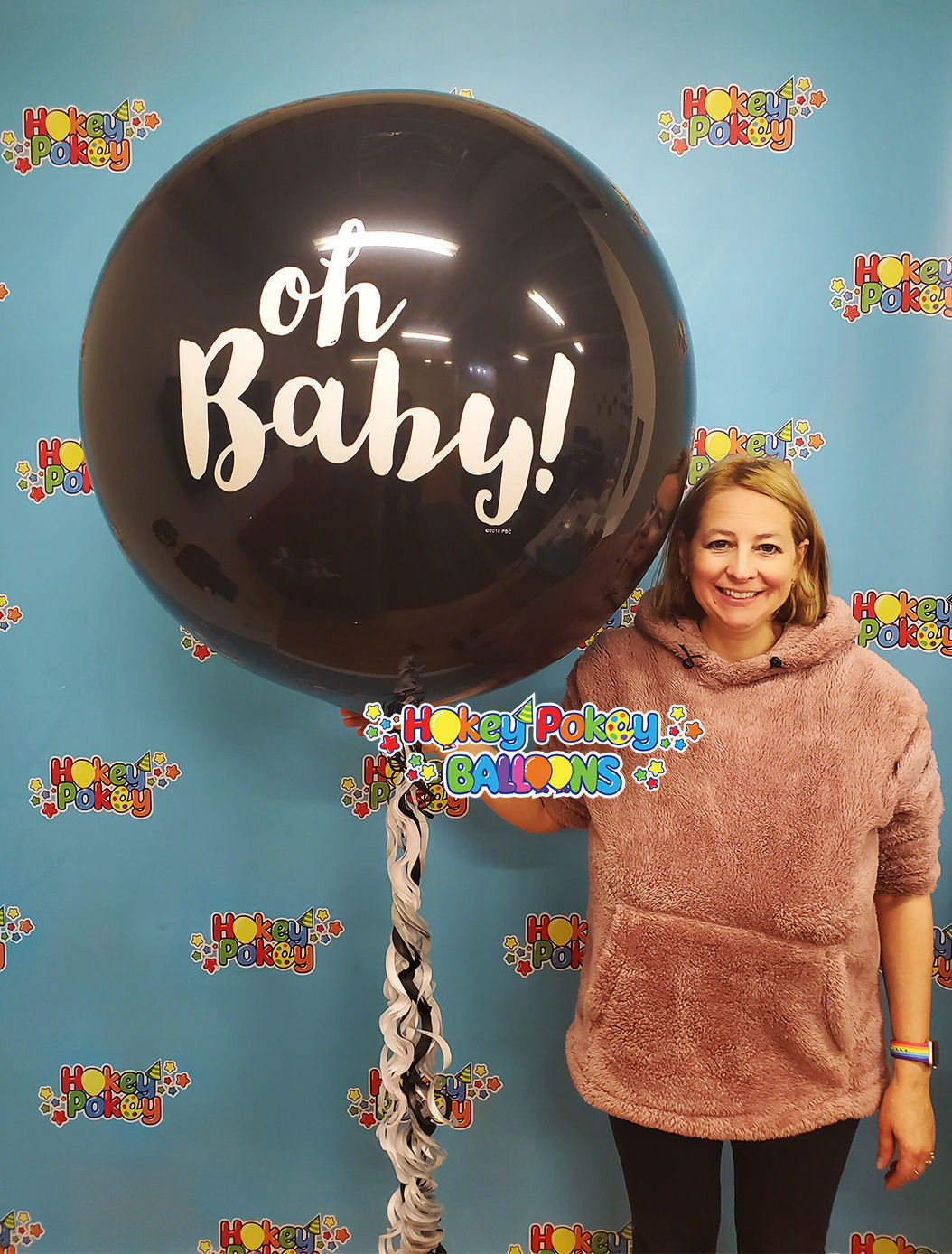 Picture of Oh Baby! Gender Reveal  Giant Black Balloon (helium-filled)