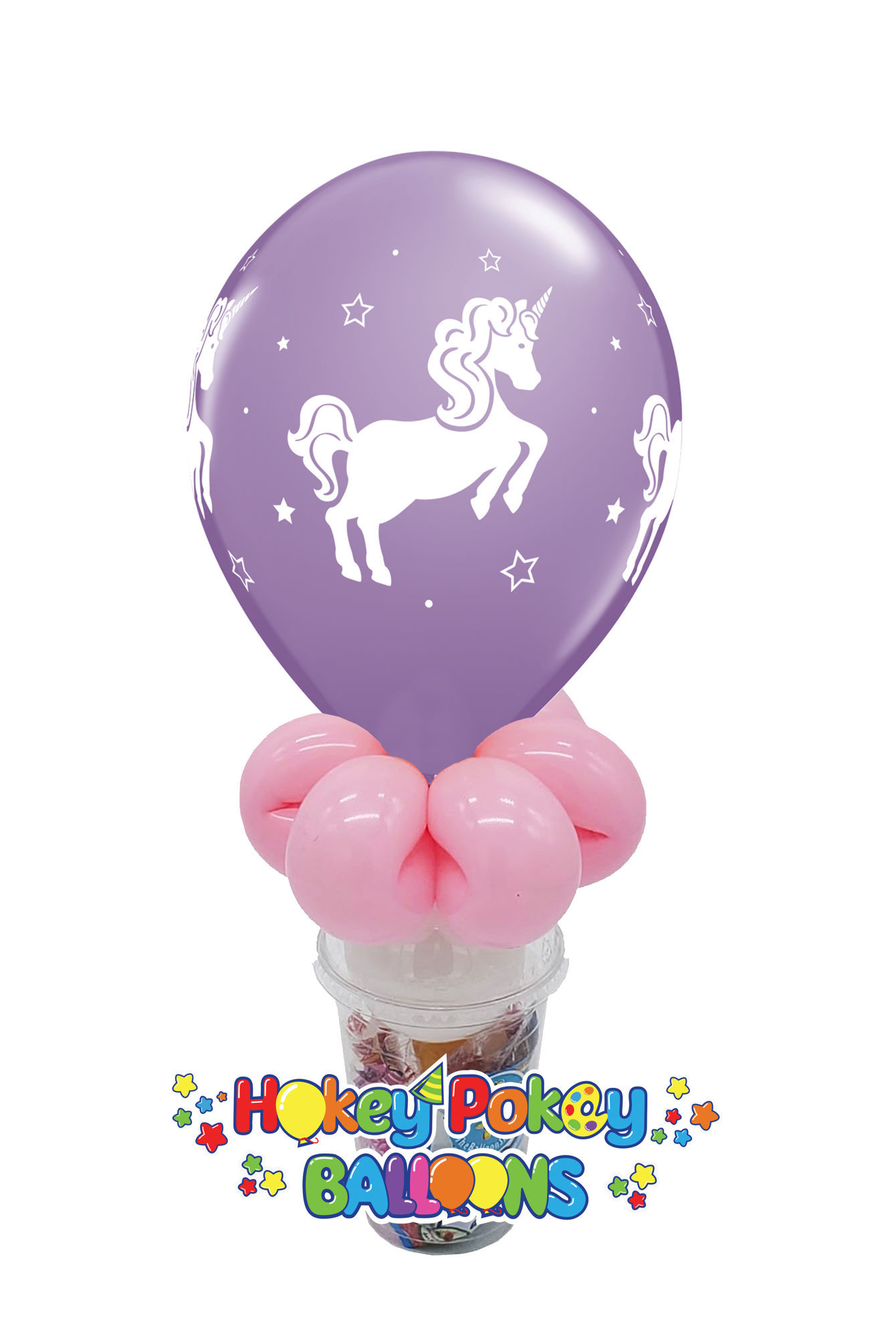 Picture of 11" Whimsical Unicorn - Balloon Candy Cup