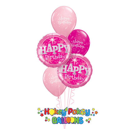 Picture of Shining Star Birthday Balloon Bouquet of 5