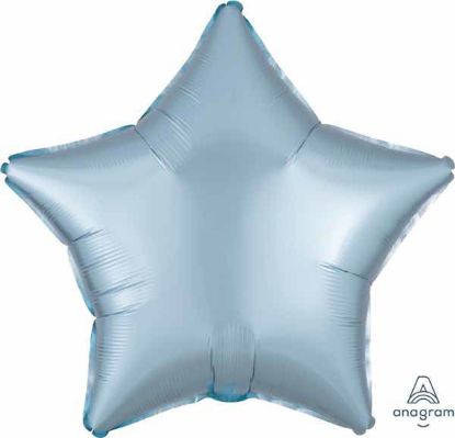 Picture of 19" Satin Luxe Pastel Blue Star Foil Balloon (helium-filled)