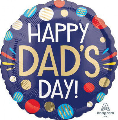 Picture of 18'' Happy Dad's Day Foil Balloon (helium-filled)