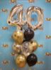 Picture of 11 Inch Helium Balloon Bouquet of 12  with 2 foil Numbers
