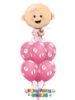 Picture of Baby Girl with Baby Foot Print - Balloon Bouquet