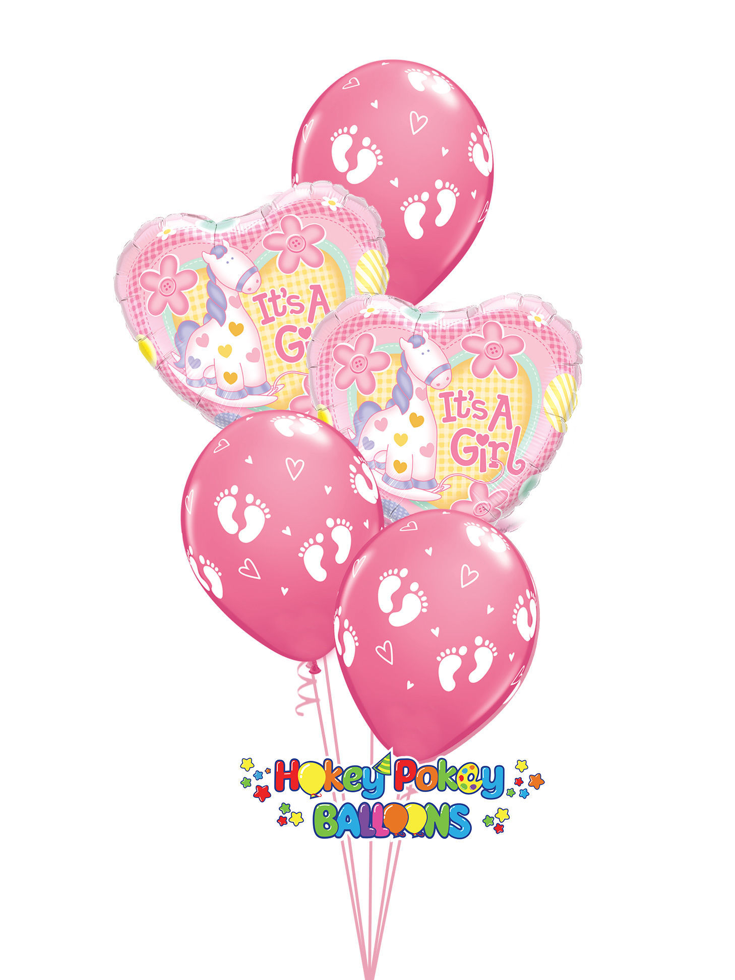 Picture of It's A Girl -  Soft Pony Balloon Bouquet