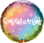 Picture of 18" Congratulations Ombre & Stars Foil Balloon  (helium-filled)
