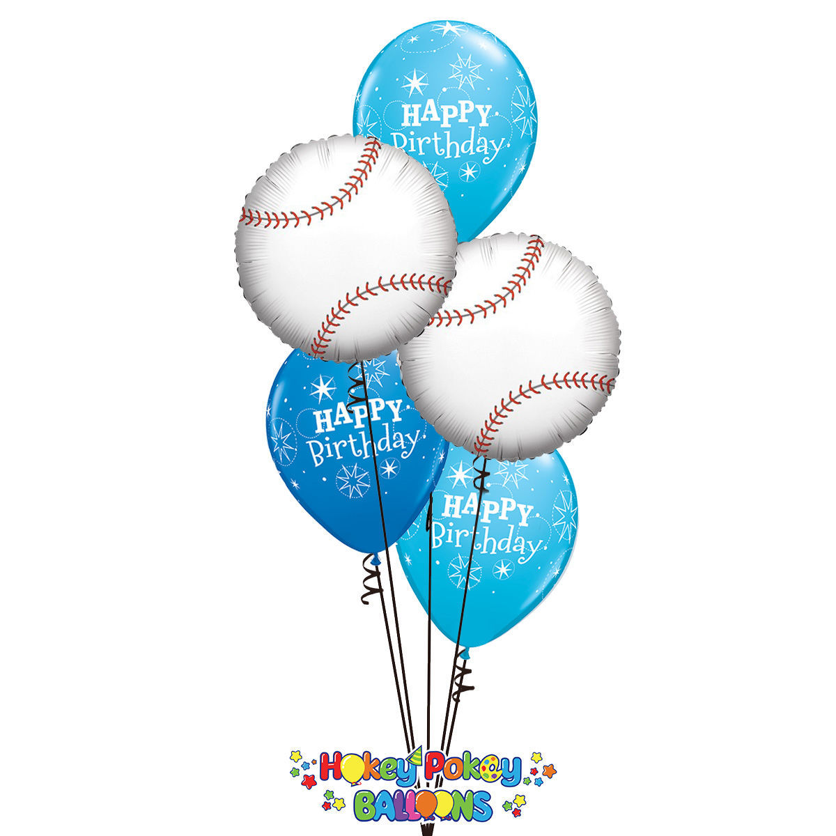 Picture of Baseball Birthday - Balloon Bouquet (5 pc)
