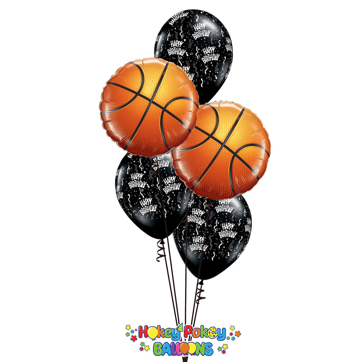 Picture of Basketball Birthday - Balloon Bouquet (5 pc)