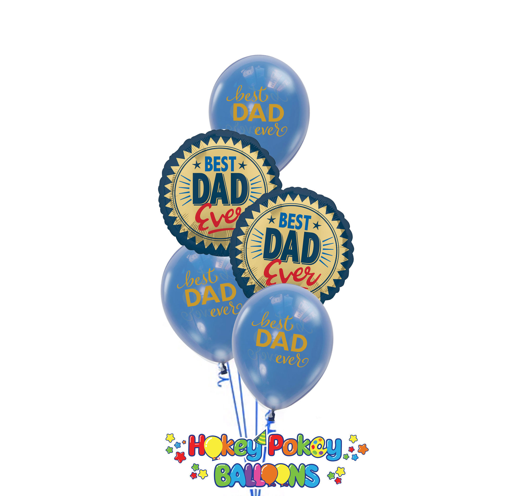 Picture of Best Dad Ever - Balloon Bouquet of 5
