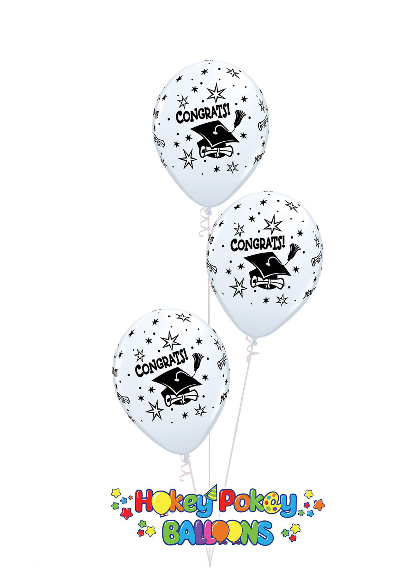 Picture of 11'' Graduation congrats! Balloon Bouquet (up to 13 balloons)