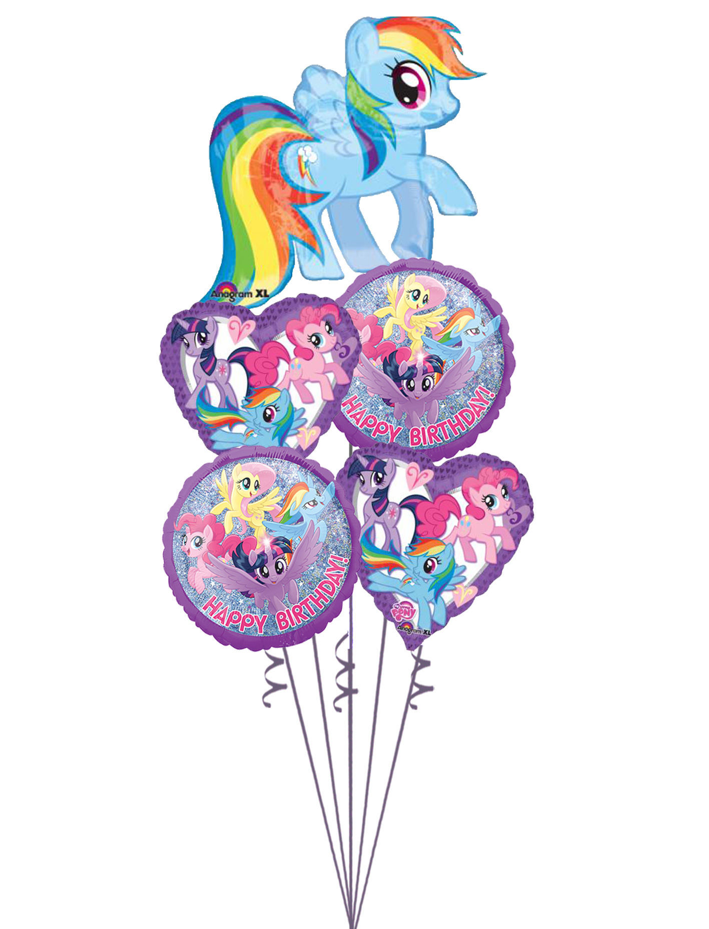 Picture of My Little Pony Rainbow Dash - Balloon Bouquet  (5pc)