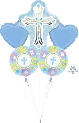 Picture of Blue Cross Balloon Bouquet (5 pc)