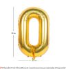 Picture of 34'' Foil Balloon Number 0 - Gold (helium-filled)