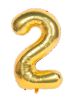 Picture of 34'' Foil Balloon Number 2 - Gold (helium-filled)