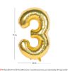 Picture of 34'' Foil Balloon Number 3 - Gold (helium-filled)