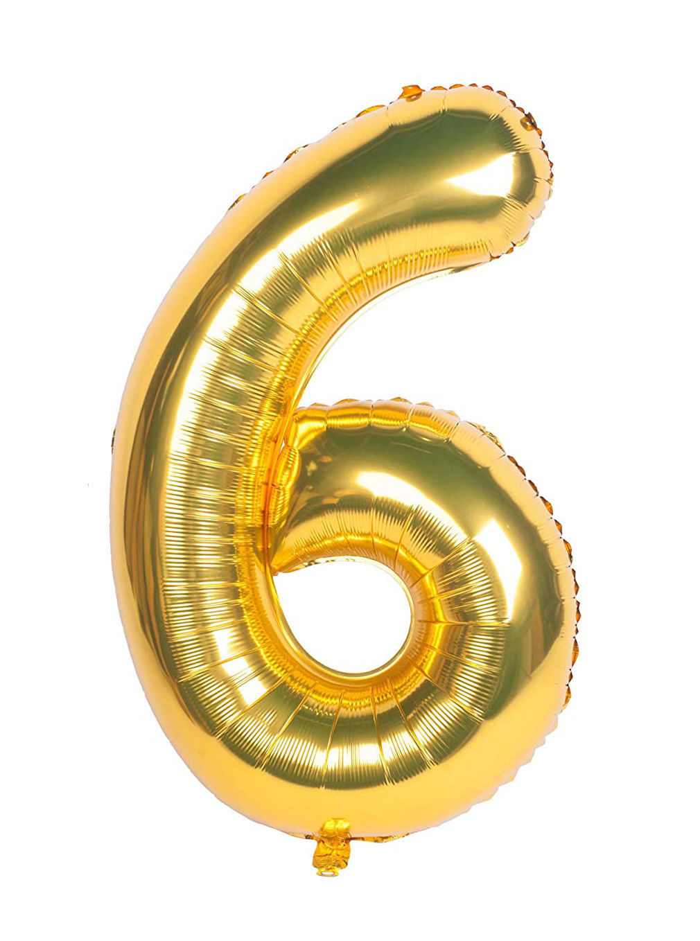 Picture of 34'' Foil Balloon Number 6 - Gold (helium-filled)