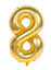 Picture of 34'' Foil Balloon Number 8 - Gold (helium-filled)