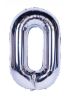 Picture of 34'' Foil Balloon Number 0 - Silver (helium-filled)