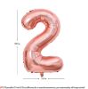 Picture of 34'' Foil Balloon Number 2 - Rose Gold (helium-filled)