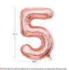 Picture of 34'' Foil Balloon Number 5 - Rose Gold (helium-filled)
