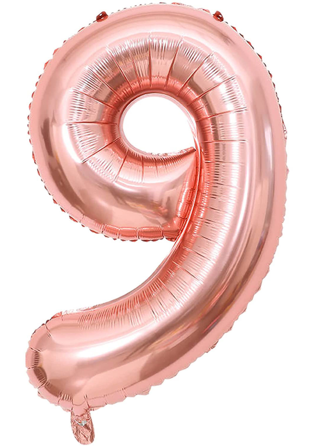 Picture of 34'' Foil Balloon Number 9 - Rose Gold (helium-filled)