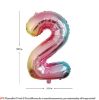 Picture of 34'' Foil Balloon Number 2 - Pastel Rainbow (helium-filled)