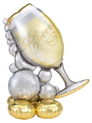 Picture of 51'' Bubbly Wine Glass AirLoonz Balloon (air-filled)