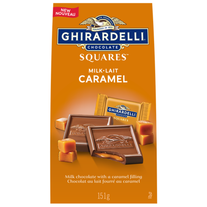 Picture of GHIRARDELLI Caramel Milk Chocolate Squares Bag 151g