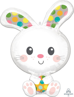 Picture of 29" Spotted Bunny - Foil Balloon  (helium-filled)