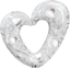 Picture of 42" Hearts & Filigree Pearl White  - Foil Balloon  (helium-filled)