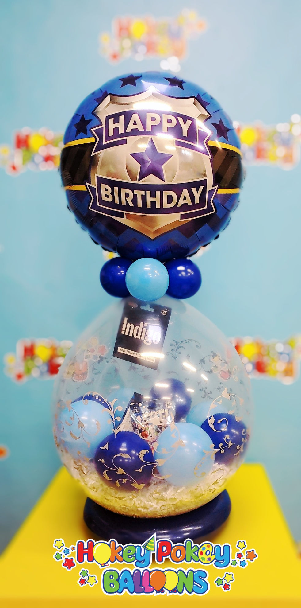 Picture of Birthday Elegant - Bring Your Own Gift - Stuffed Balloon with Foil Topper